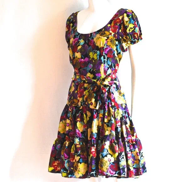 Betsey Johnson Floral Silk Flounced Dress - USA - Picture 2 of 5
